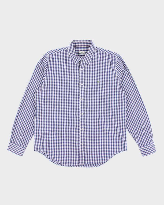 Vintage Lacoste Checked Long Sleeve Oversized Shirt - XL