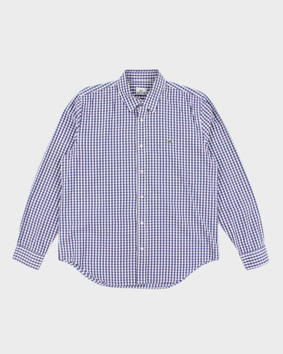 Vintage Lacoste Checked Long Sleeve Oversized Shirt - XL