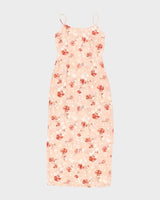 Vintage 90s Floral Sheer Maxi Dress - S
