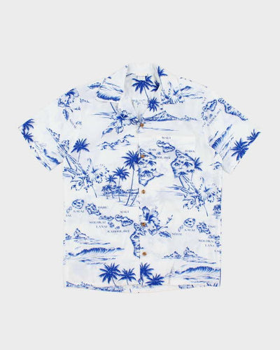 Vintage 80s Hawaiian Highway Hawaiian Shirt - M