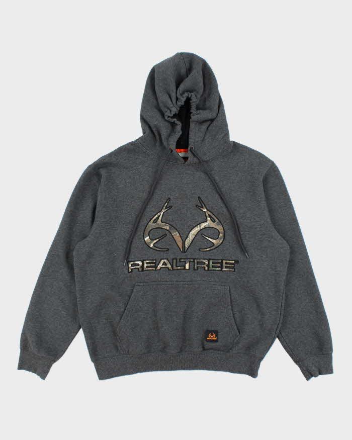 Vintage Y2K Real Tree Big Logo Graphic Hoodie - L
