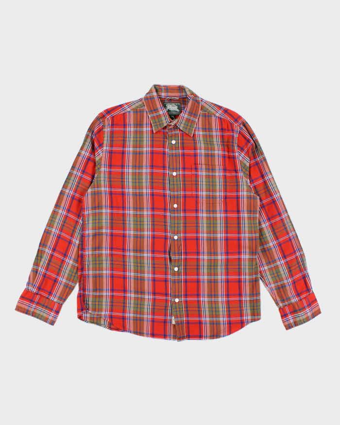 Vintage Roots Checked Long Sleeve Shirt - M
