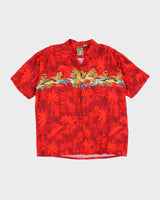 Vintage Pineapple Connection Oversized Hawaiian Shirt - M