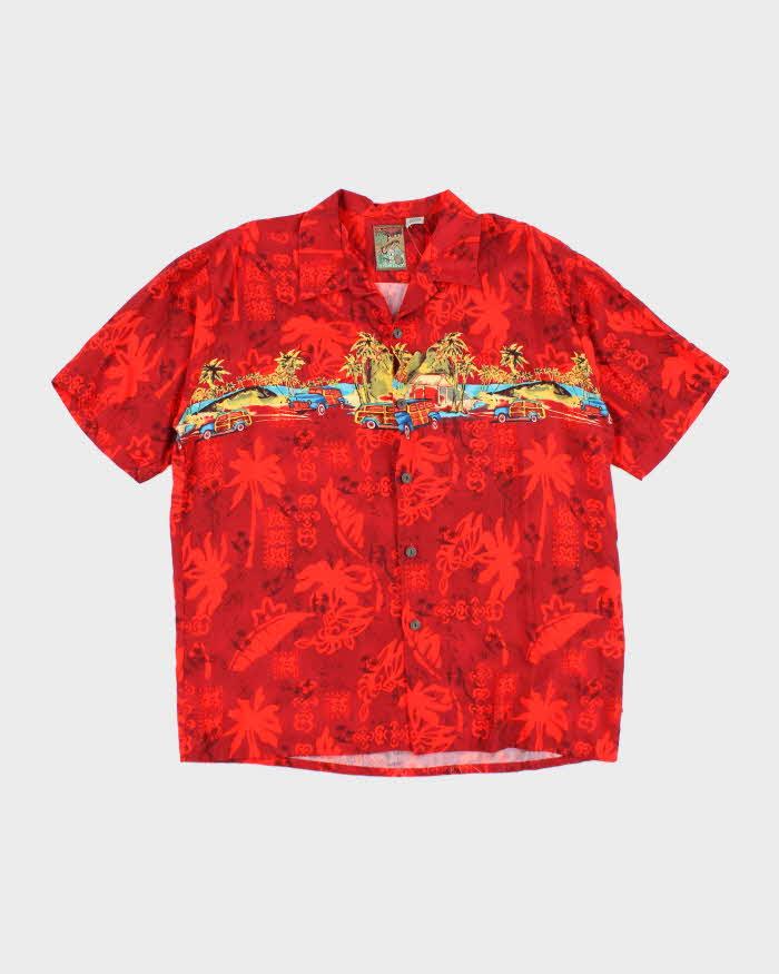 Vintage Pineapple Connection Oversized Hawaiian Shirt - M