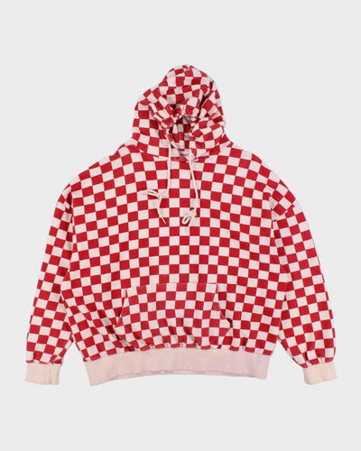 Vintage Y2K Checked Oversized Hoodie - XL