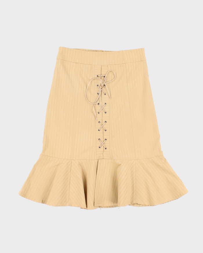 Vintage 90s Janny Flower Lace-Up Skirt - S