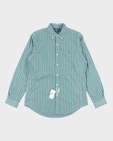 Vintage 90s Ralph Lauren Deadstock Striped Long Sleeve Shirt - M