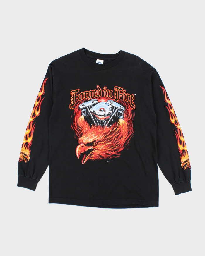 Vintage 2000's Forged in Fire Flamed Sleeved Long-sleeved T-Shirt - M
