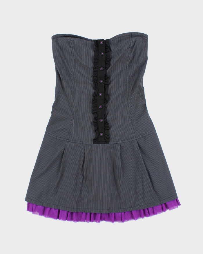 Vintage Y2k 00s Vexy Lace-Up Mini Dress - S