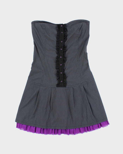 Vintage Y2k 00s Vexy Lace-Up Mini Dress - S