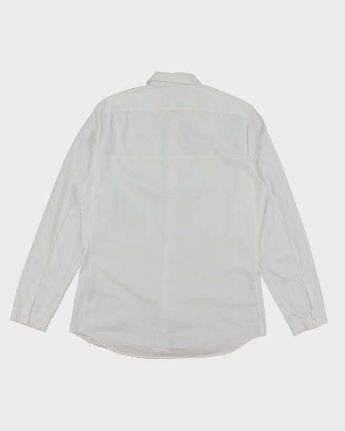 Vintage 2000's Prada Plain White Long Sleeve Shirt - L
