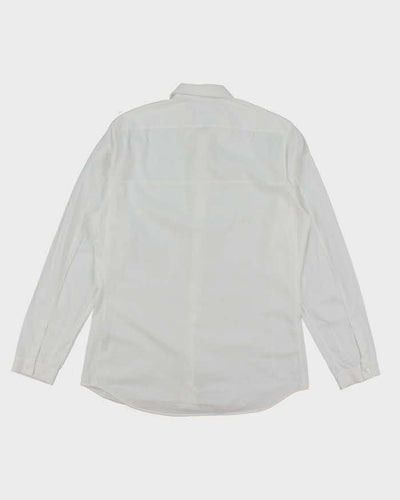 Vintage 2000's Prada Plain White Long Sleeve Shirt - L