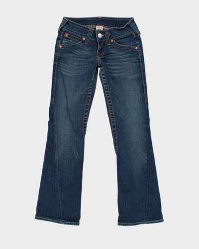 Y2K True Religion Flared Ultra Low Cut Dark Wash Jeans - S