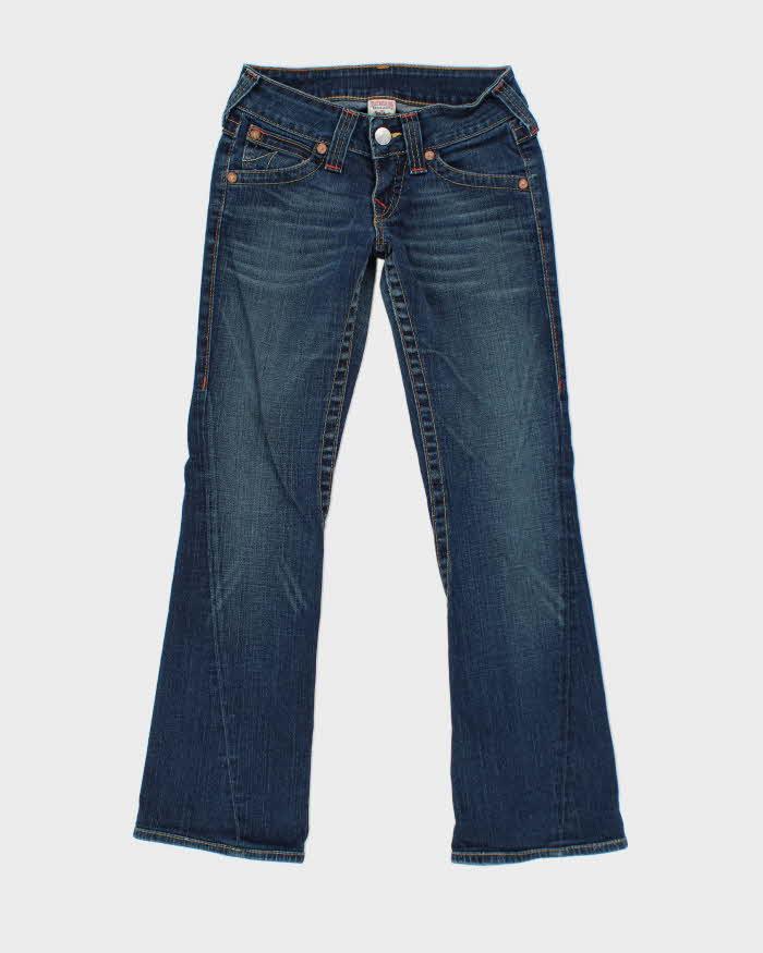 Y2K True Religion Flared Ultra Low Cut Dark Wash Jeans - S