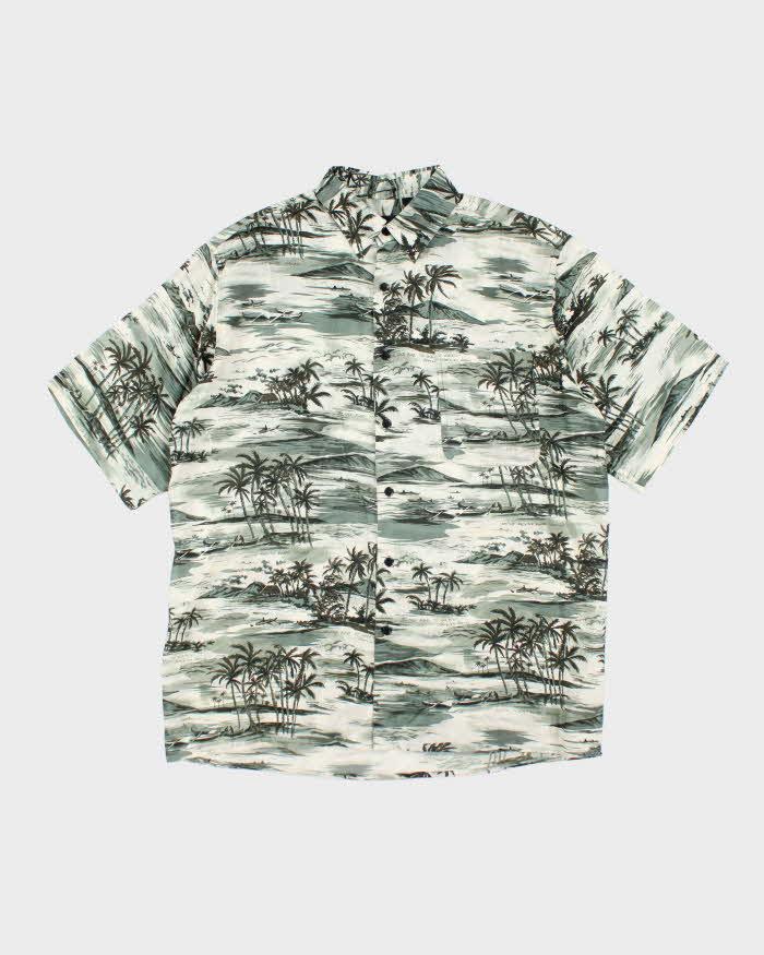 Vintage Montage Tropics Silk Hawaiian Shirt - M