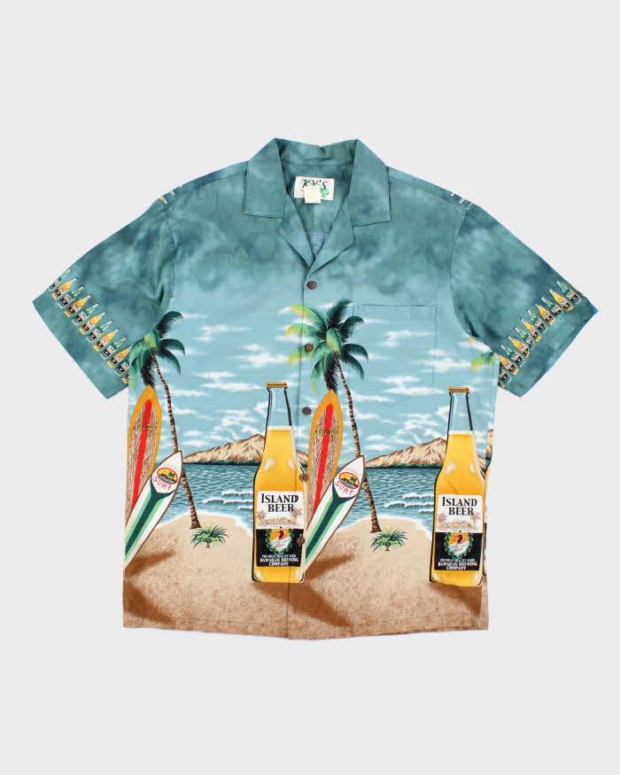 Vintage Ky's Beer Bottle Hawaiian Shirt - L