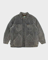 Vintage 90s Diesel Distressed Oversized Leather Jacket - XL