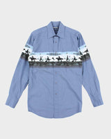 Panhandle Slim Blue Western Shirt - S