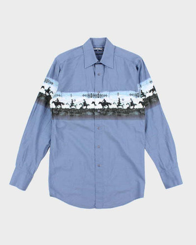 Panhandle Slim Blue Western Shirt - S
