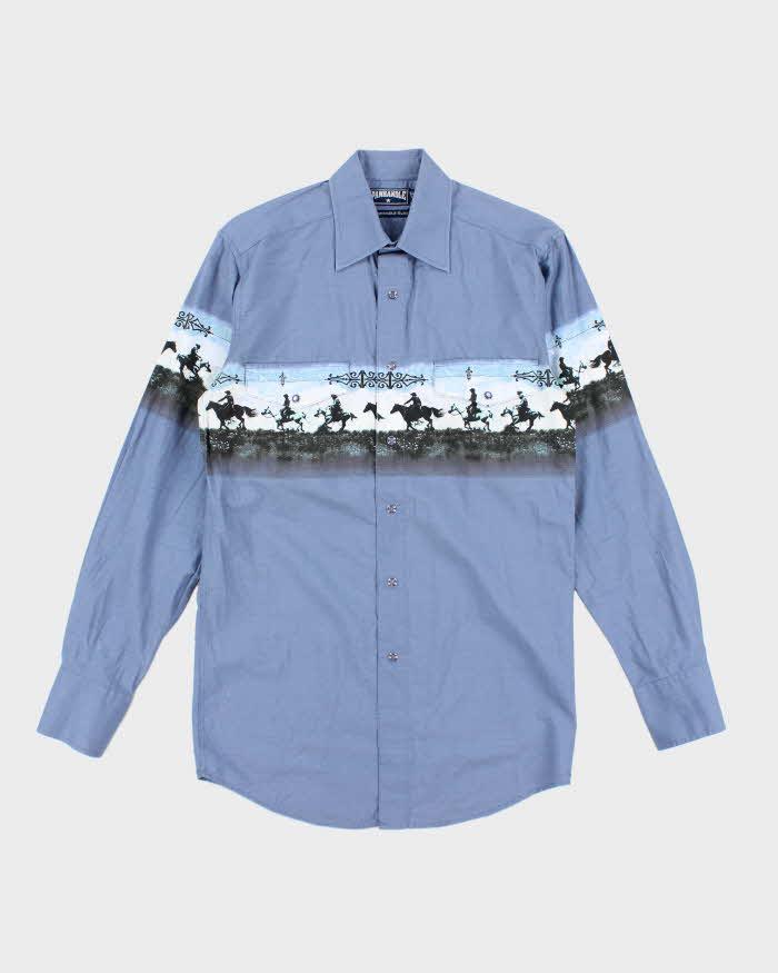 Panhandle Slim Blue Western Shirt - S
