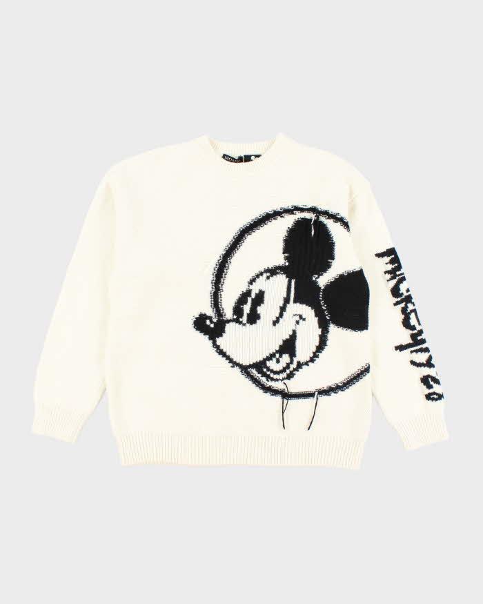 Vintage MO &amp; CO Mickey Mouse Graphic Print Wool Blend Knit Jumper - L