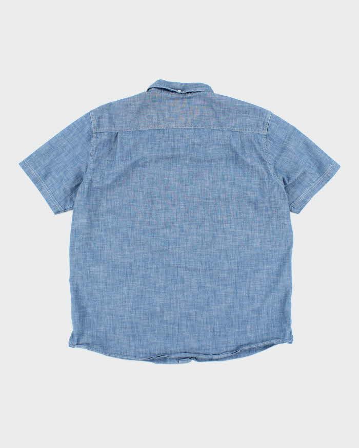Vintage L.L. Bean Short Sleeve Medium Wash Denim Shirt - L