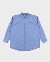 Vintage Orvis Plain Blue Long Sleeve Shirt - XL