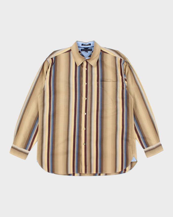 Vintage Tommy Hilfiger Stripe Long Sleeve Oversized Shirt - L