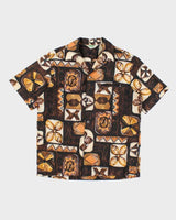 Vintage 60s Malihini Brown Hawaiian Shirt - L