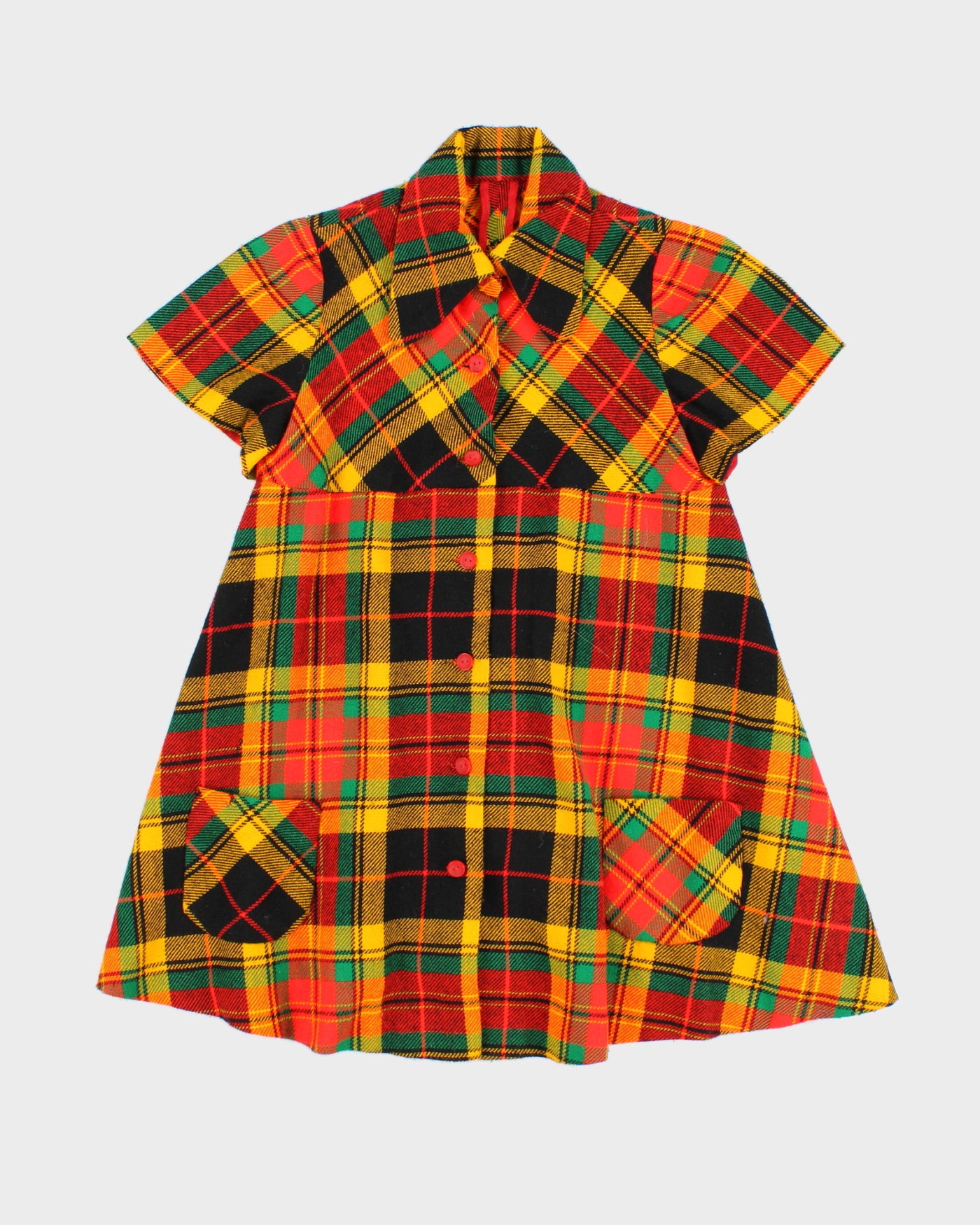 Children's Vintage Checked Dress