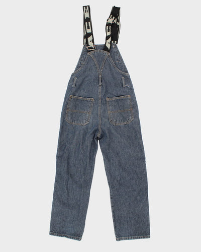 Y2K 00s Ace Jeans Blue Denim Dungarees - Youth L