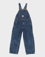 Carhartt Children's Blue Denim Dungarees - Age 7