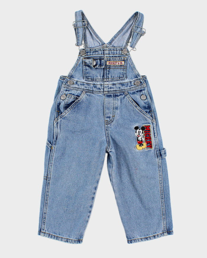 Vintage 90s Children's Mickey & Co Denim Dungarees - 2 Years