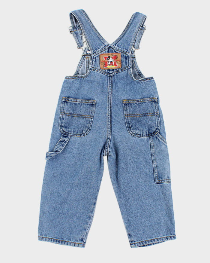 Vintage 90s Children's Mickey & Co Denim Dungarees - 2 Years