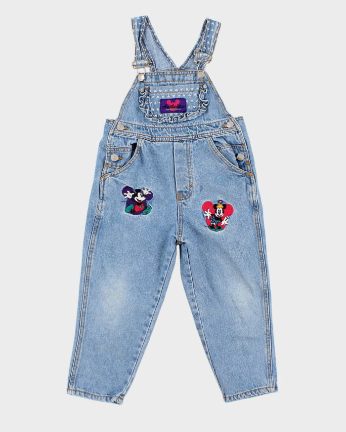 Vintage 90s Children's Mickey & Co Denim Dungarees - 5 Years