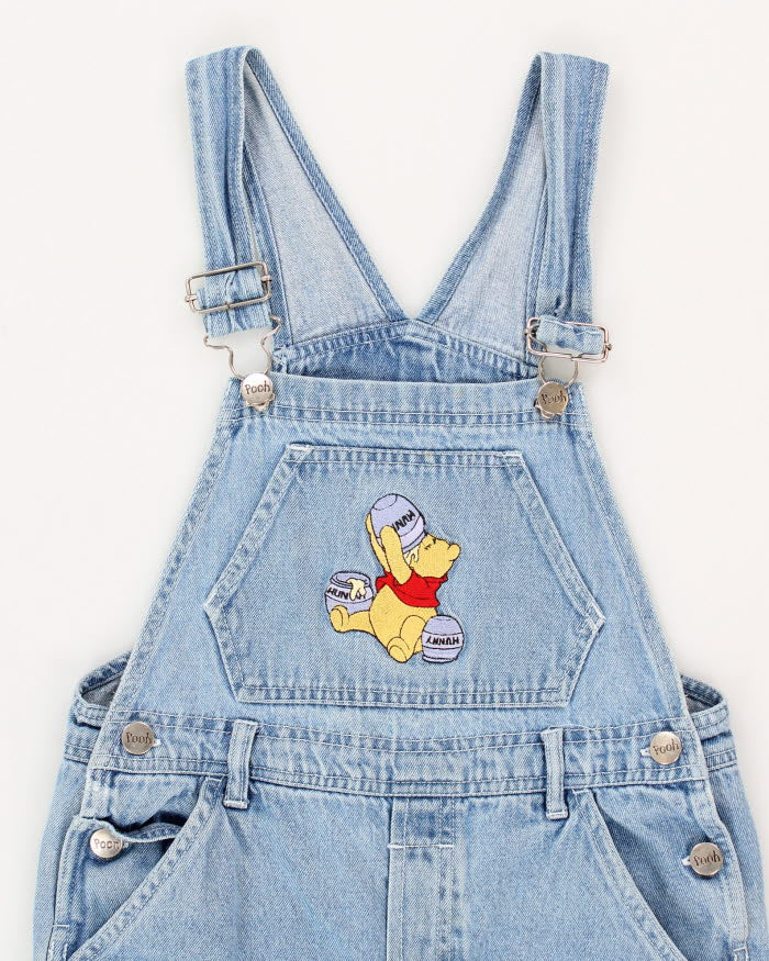 Vintage 90s Disney Winnie The Pooh Denim Dungarees - 7-11 Years