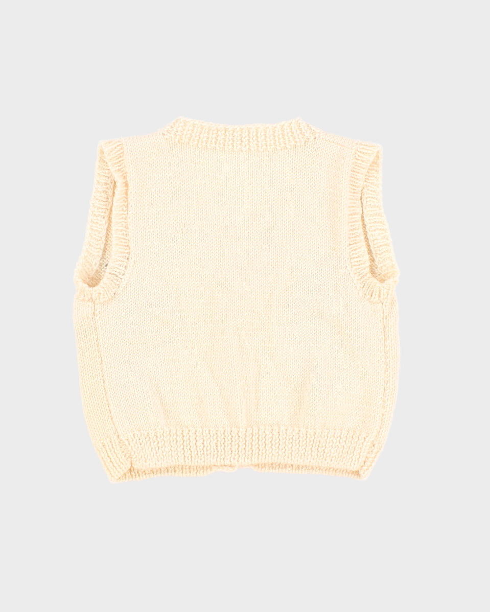 Children's Cream Knitted Sweater Vest