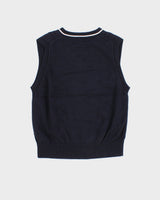 Children's Navy Burberry Sweater Vest