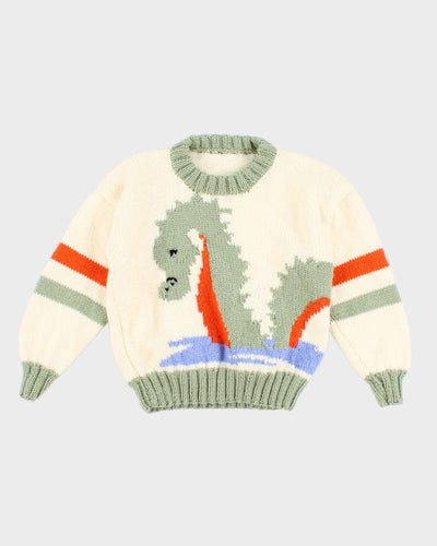 Children's Handmade Darling Dragon Knit Jumper - 5-7 Years