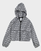 Moschino Black and White Print Kid's Windbreaker Jacket