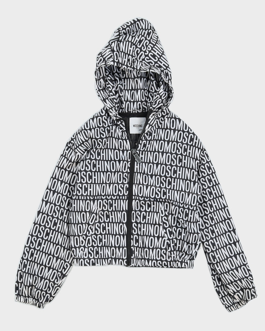 Moschino Black and White Print Kid's Windbreaker Jacket
