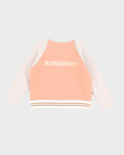 Children's Burberry Merino Wool Pink Jacket