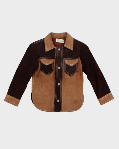 Childrens 1970s Vintage Suede Jacket