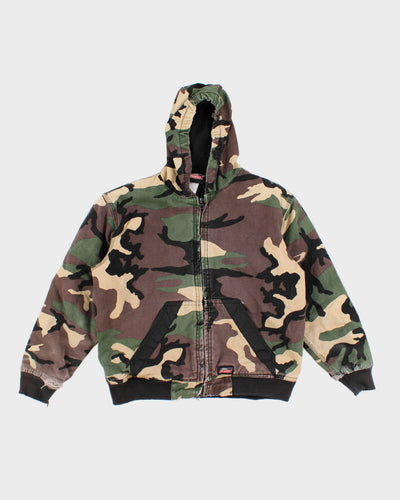 Dickies Children's Thrashed Camo Hooded Jacket - XL