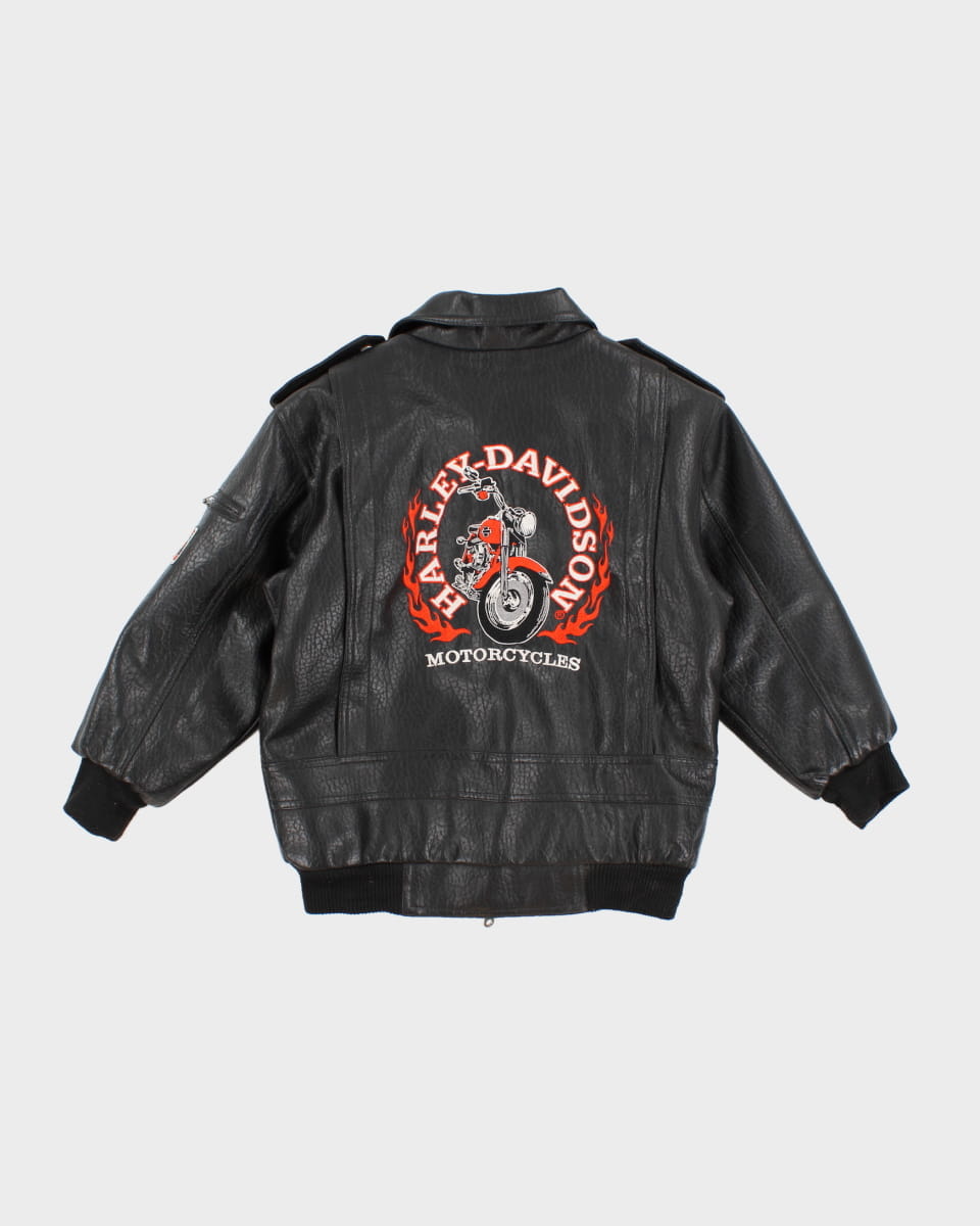 Children's Harley Davidson Faux Leather Jacket - 8/9 Years