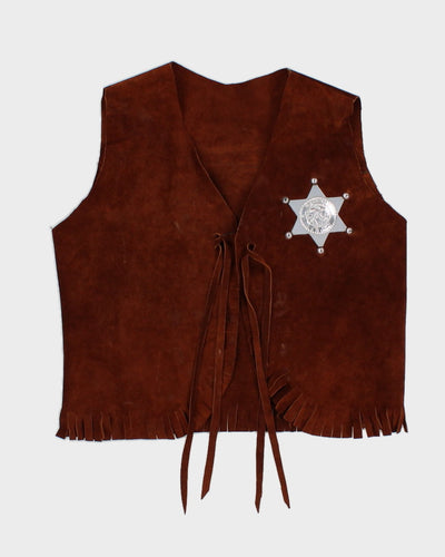 Childrens Brown Suede Sheriff Vest