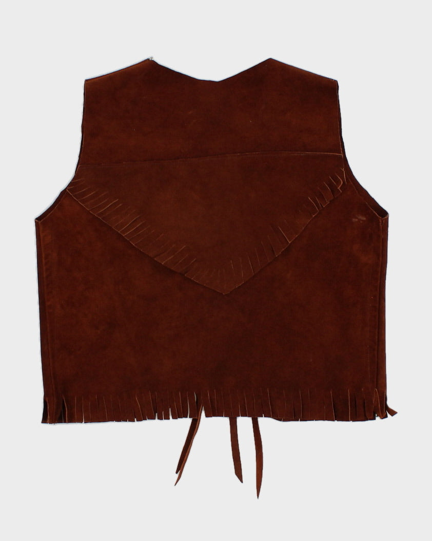 Childrens Brown Suede Sheriff Vest