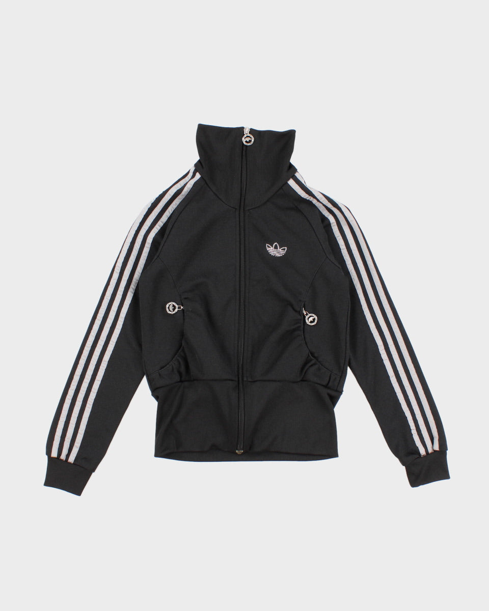 Childrens Black Adidas Zip Up Hoodie