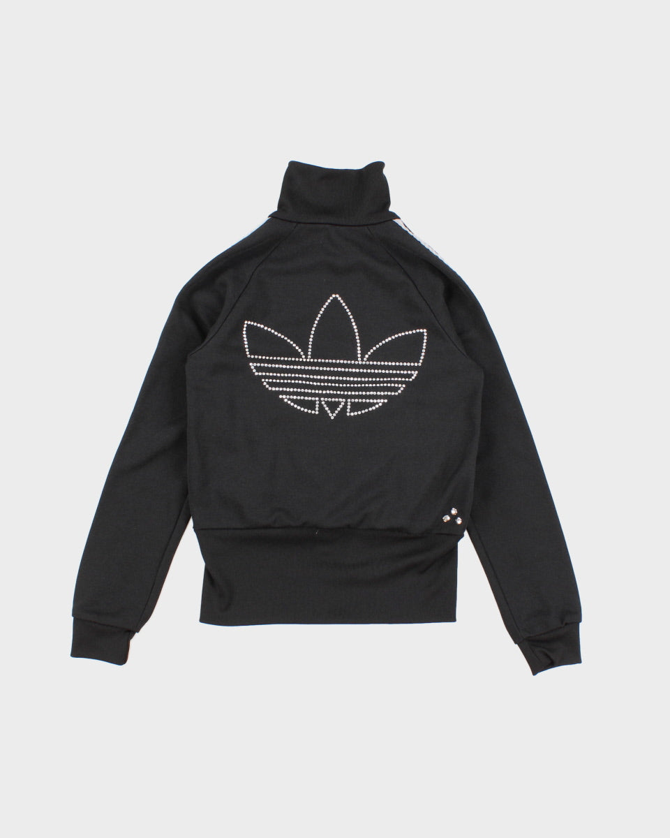 Childrens Black Adidas Zip Up Hoodie