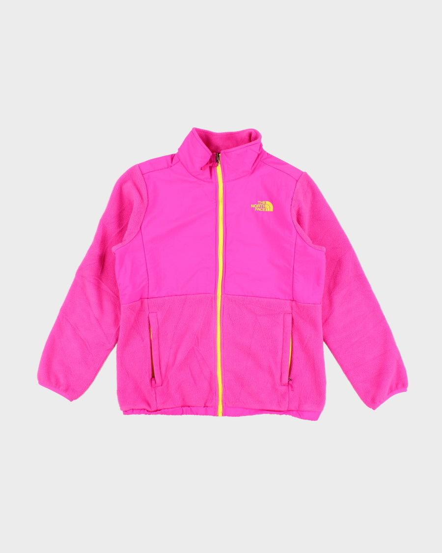 Childrens Pink The North Face Zip Up Fleece - XL